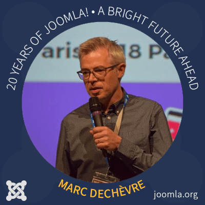 Automation in Joomla with Marc Dechèvre. Photo portrait of Marc Dechèvre.